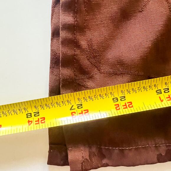 W CATO Button Up Short Sleeve Brown Floral w Shoulder Pads 26/28 W RN 37080 - Picture 8 of 12